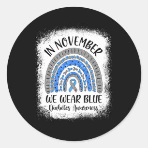 Adesivo Arco-Íris Em Novembro Nós Vestimos Awarenes Azul D