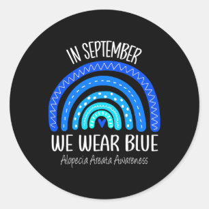 Adesivo Arco-Íris Em Setembro Vestimos Alopecia Azul Areat