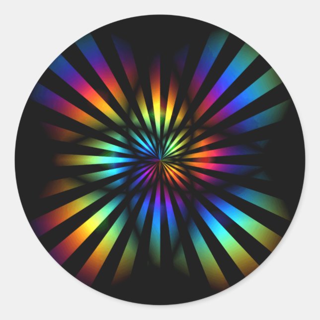 Adesivo Arco-Íris Envelope Selo de Casamento Marca Favor (Frente)