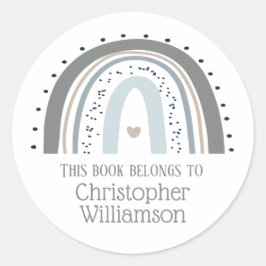 Adesivo Arco-Íris Este Livro Pertence A Bookplate