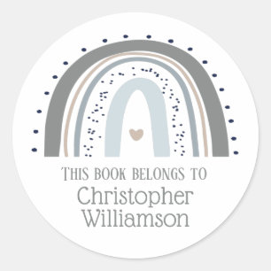 Adesivo Arco-Íris Este Livro Pertence A Bookplate