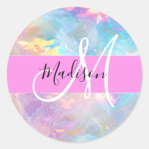 Adesivo Arco-íris Glamour Holográfico Iridescente Monogram