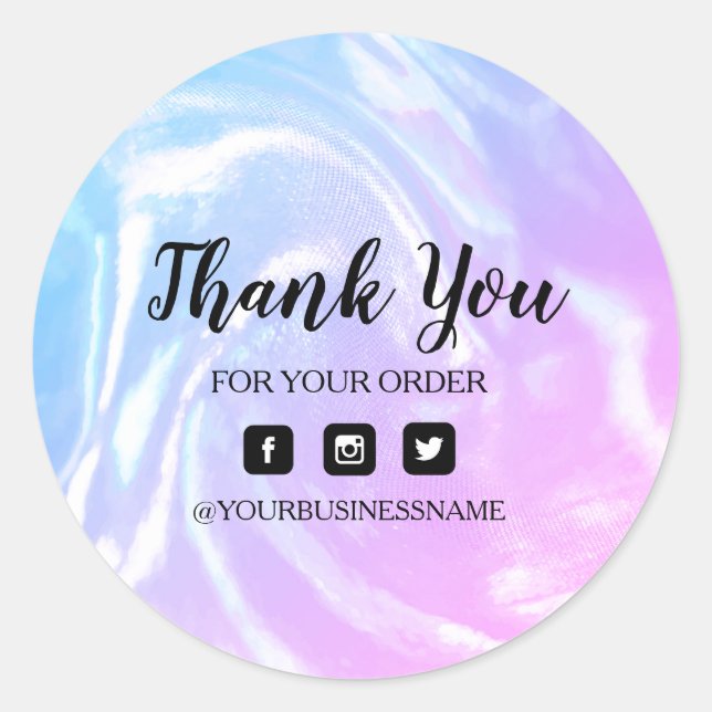 Adesivo Arco-íris holográfico | Elegância e harmonia (Frente)