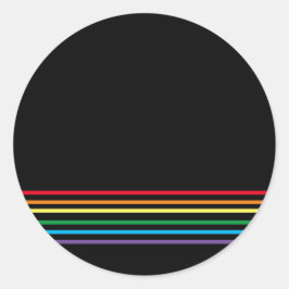 Adesivo Arco-Íris Linear Moderno a Preto