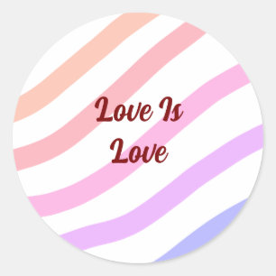 Adesivo Arco-íris listras coloridas amor pastel é orgulho