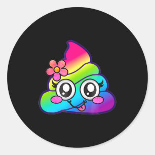 Adesivo Arco-íris Op Emoji Unicórnio Fofo O Flor Boba 