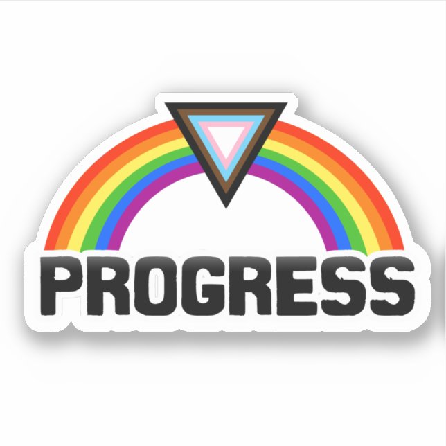 Adesivo Arco-íris Orgulho Progressivo (Frente)