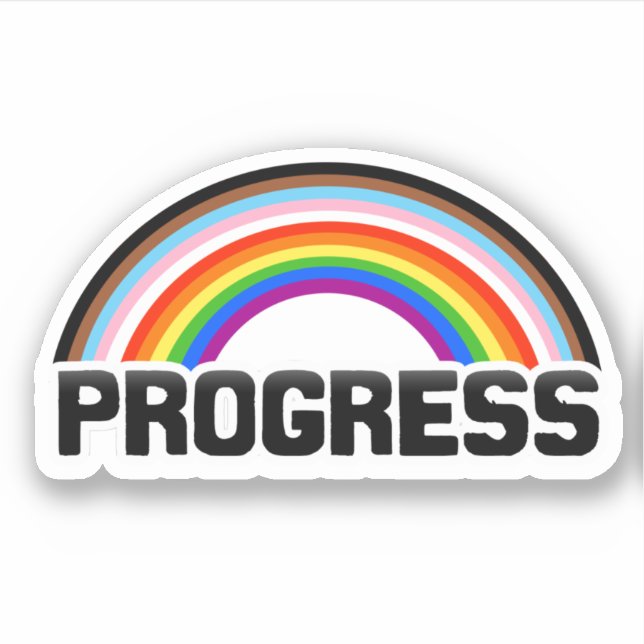 Adesivo Arco-íris Orgulho Progressivo (Frente)