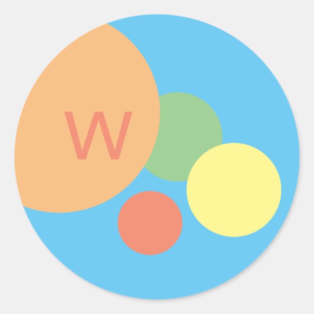 Adesivo arco-íris pastel brilhante confetti moderno mínimo (Frente)