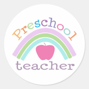Adesivo Arco-íris pré-escolar do professor