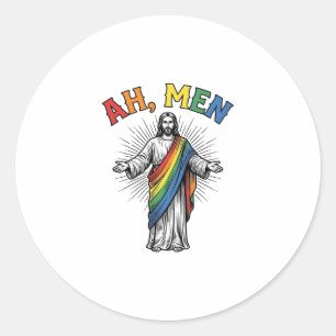 Adesivo Arco-íris Religioso Vintage Ah Homens
