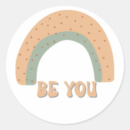Adesivo Arco-Íris Seja você que ama aspas