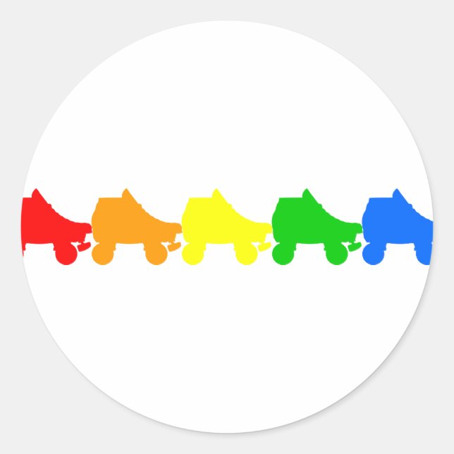 Adesivo arco-íris skate rolo (Frente)