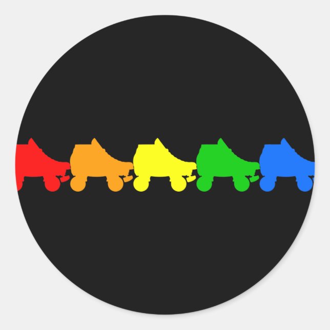 Adesivo arco-íris skate rolo (Frente)