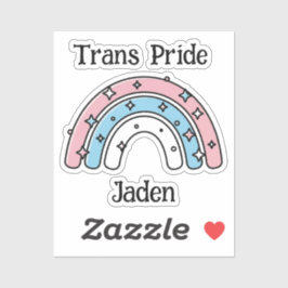 Adesivo Arco-íris Transgênero Personalizado | LGBTQIA+ 