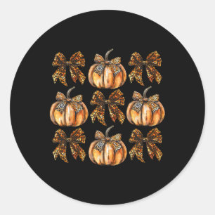 Adesivo Arco Leopard Coquette Pumpkin Ação de Graças outon