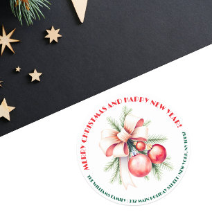 Adesivo Arco Ornaços Pine Agulha Endereço de Natal