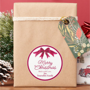 Adesivo Arco Pintado Vermelho de Natal Feito à Mão Com Amo