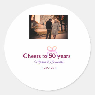 Adesivo Arco rosa aplaude o casamento de 50 anos