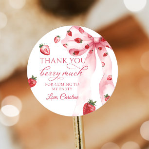 Adesivo Arco rosa Berry First Strawberry Birthday Sticker