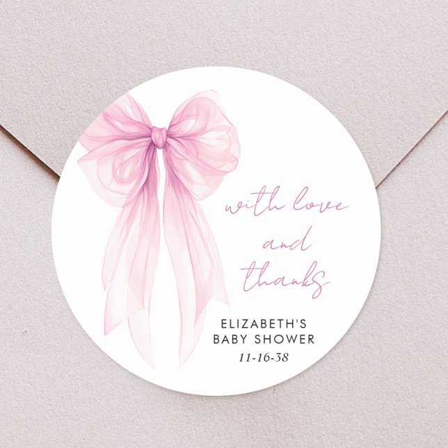 Adesivo Arco rosa Chá Bebezinha Obrigado (Criador carregado)