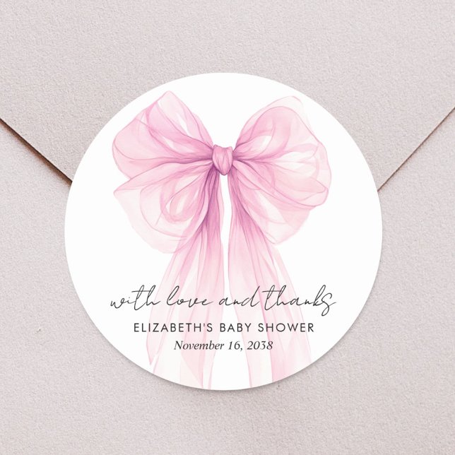 Adesivo Arco rosa Chá Bebezinha Obrigado (Criador carregado)