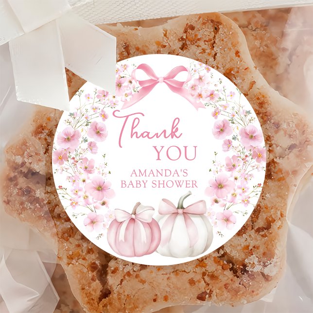 Adesivo Arco rosa Chá de fraldas Pumpkin (Criador carregado)