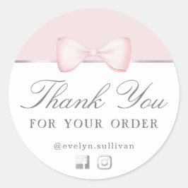 Adesivo Arco rosa coquetel obrigado de negócios que você a