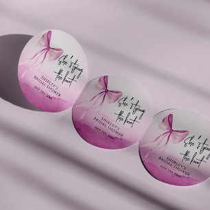 Adesivo Arco Rosa Esmagado Ela é Chá de panela Casando