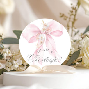 Adesivo Arco Rosa Menina Onederful de 1º Aniversário