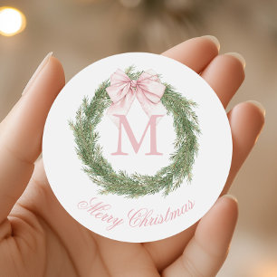 Adesivo Arco Rosa Monograma Monograma Fora de Natal