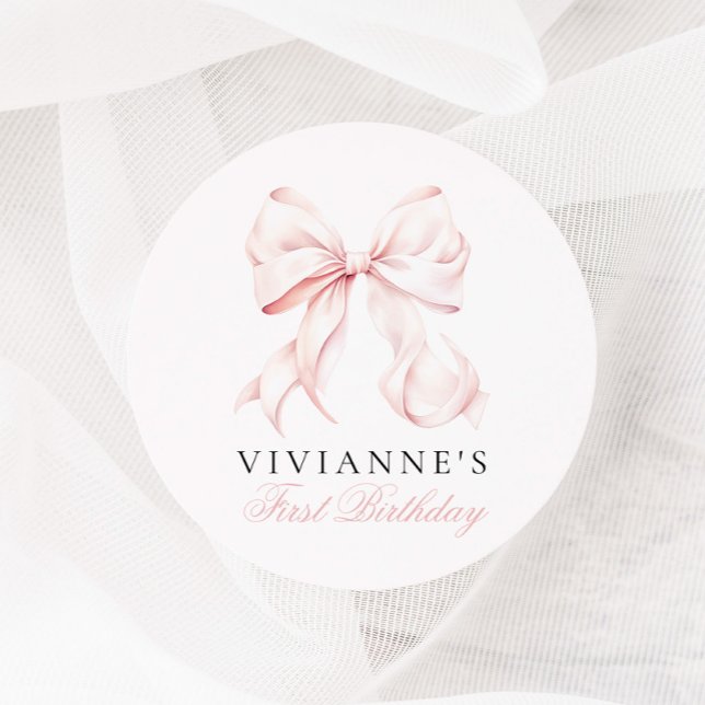 Adesivo Arco Rosa Primeiro Aniversário (Criador carregado)