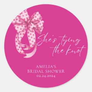 Adesivo Arco rosa-quente Ela é Chá de panela Casando