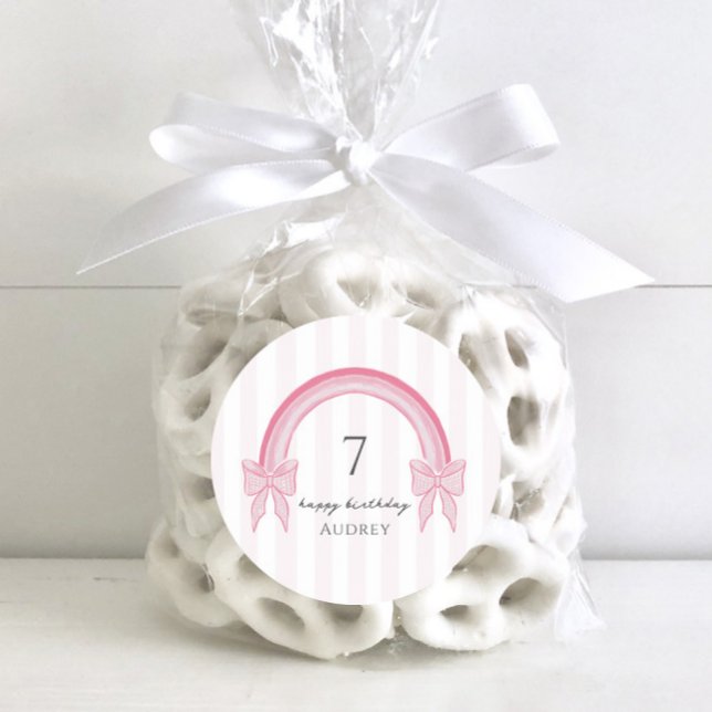 Adesivo Arco rosa rico Arco-íris Coqueta Aniversário (Criador carregado)