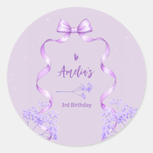 Adesivo Arco Roxo de Aniversário Qualquer Idade