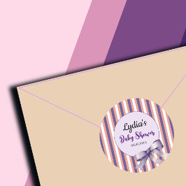 Adesivo Arco Roxo Linhas Moderno Chá de fraldas