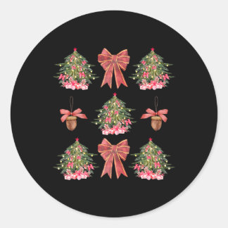 Adesivo Arco Vermelho Coquette Acorn Árvore de Natal Girly