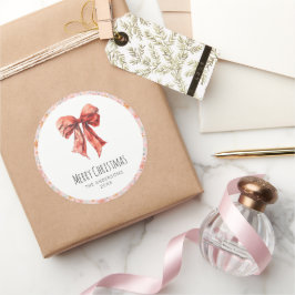 Adesivo Arco Vermelho Coquette Elegante Natal Floral