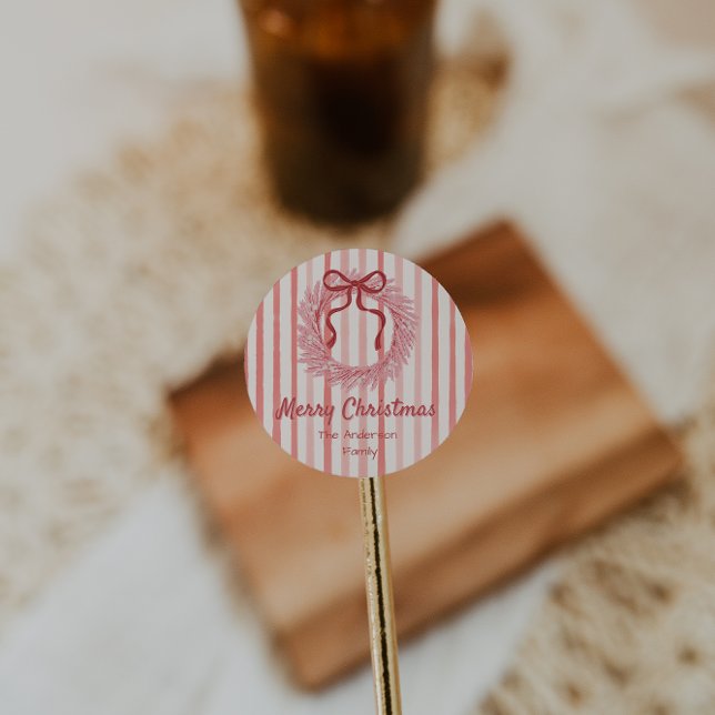 Adesivo Arco Vermelho Cor-de-rosa-retrógrado Frio de Natal (Criador carregado)