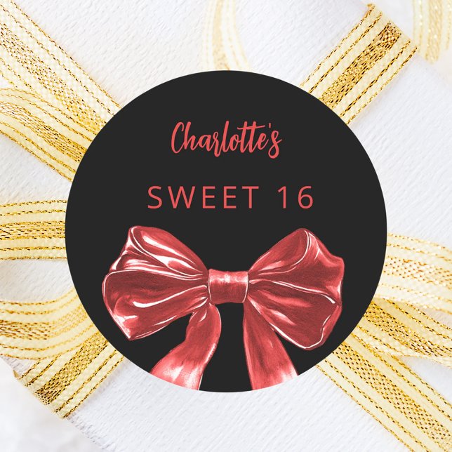 Adesivo Arco vermelho preto Doce 16 (Criador carregado)