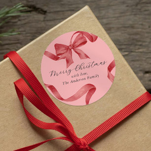 Adesivo Arco Vermelho Rosa Feliz Natal