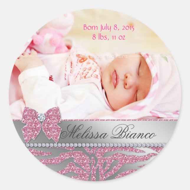 Adesivo Arco Zebra Cute Baby Girl Sticker (Frente)