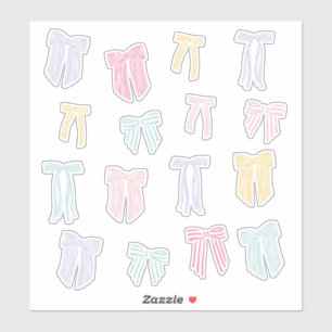 Adesivo Arcos coquetéis riscados com lilás amarelo rosa