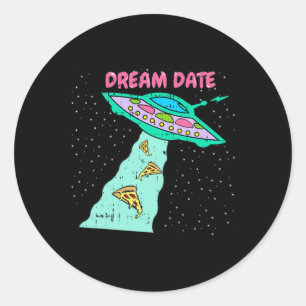 Adesivo Área-51 Alienígena Pizza Espacial na Área-51 Data 