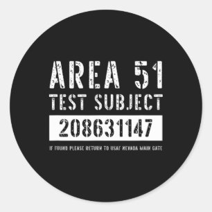 Adesivo Área 51 Assunto do teste 1147 Hallowee de rapto de