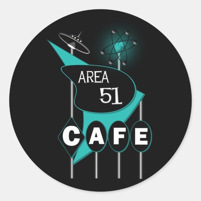 Adesivo Área 51 Café (Frente)