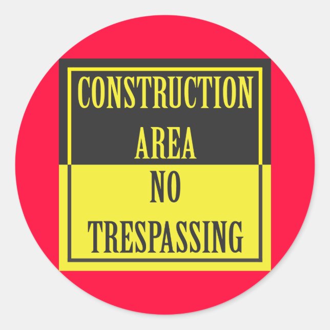 ADESIVO ÁREA DE CONSTRUÇÃO - SEM PASSAGEM (Frente)
