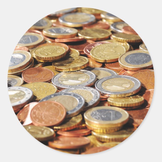 Adesivo Área de moedas de euro (Frente)