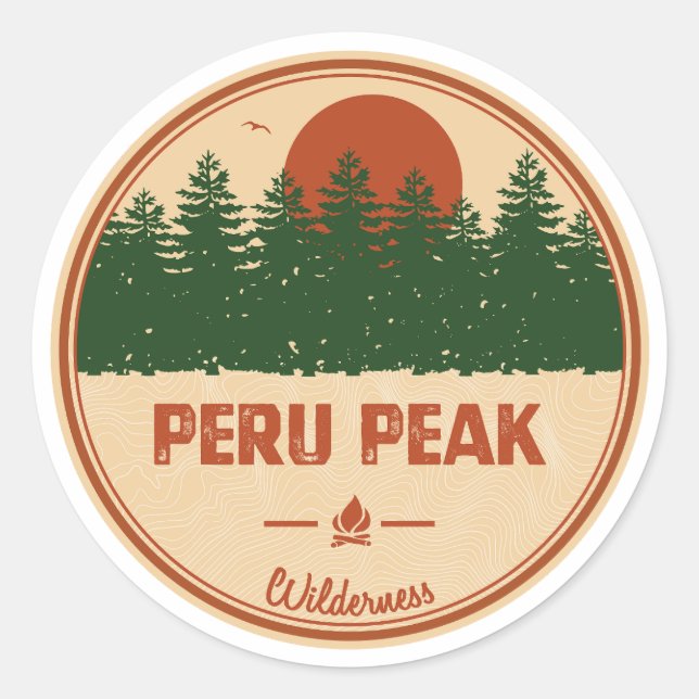 Adesivo Área Selvagem Peru Peak Vermont (Frente)