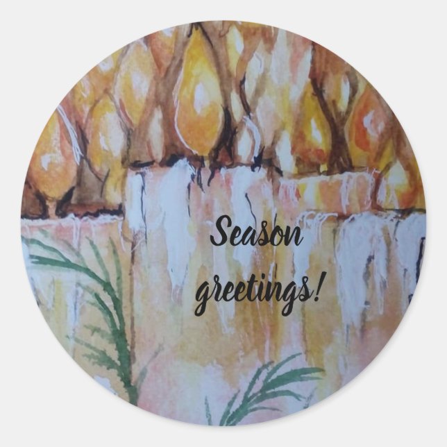 ADESIVO ÁREAS DE ARTE DE NATAL COM SANTO (Frente)